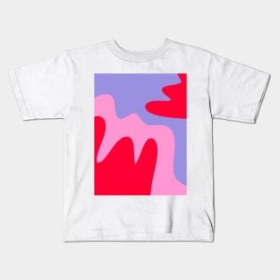 Abstract modern shapes pink, violet, red Kids T-Shirt